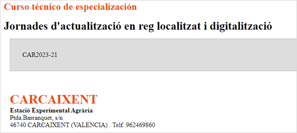 JORNADES D'ACTUALITZACIÓ EN REG LOCALITZAT I DIGITALITZACIÓ (del 25 al 27.04.2023)